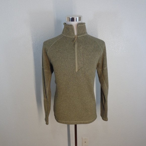 The North Face Other - The North Face 1/4 Zip Pullover Knit Fleece Jacket Mens L Light Brown
